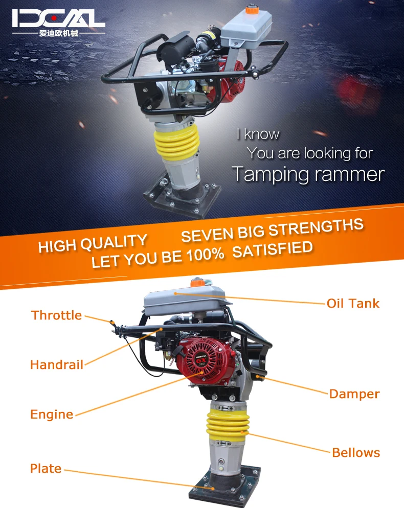 Hcr90 Manual Tamping Rammer Machine And Plate Manufacturer Gasoline