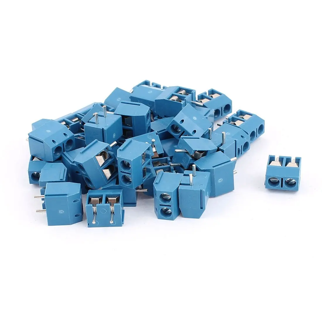 uxcell 40Pcs AC 300V 10A 2 Pins PCB Mounting Screw Terminal Block Connector