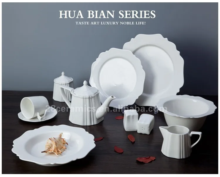 product-Two Eight-modern raised edge tableware ceramic plates dishes restaurant hotel restaurant tab