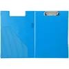 Customized logo a4 pp vertical stripes clip file folder with one pocket