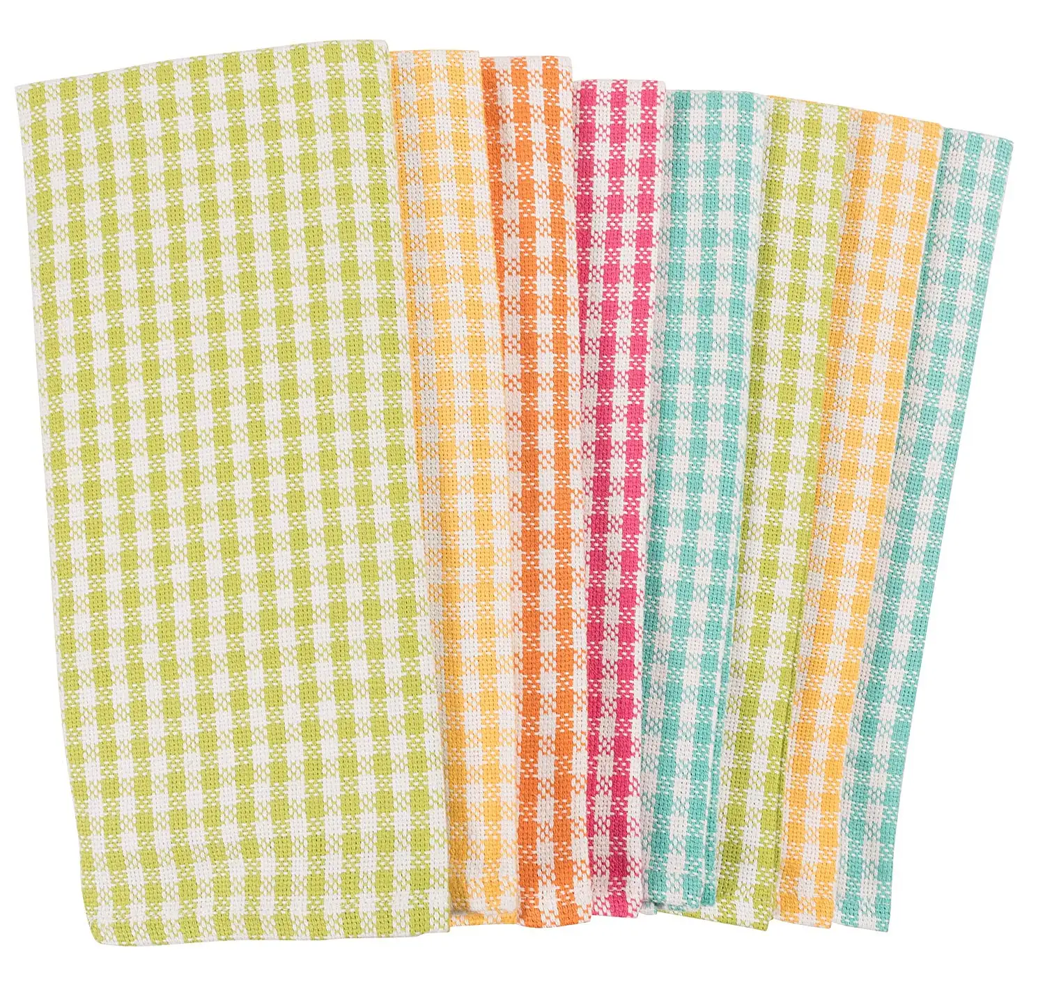 Buy KAF Home Gingham Check Kitchen Towels Set of 8, 100 Pure Cotton