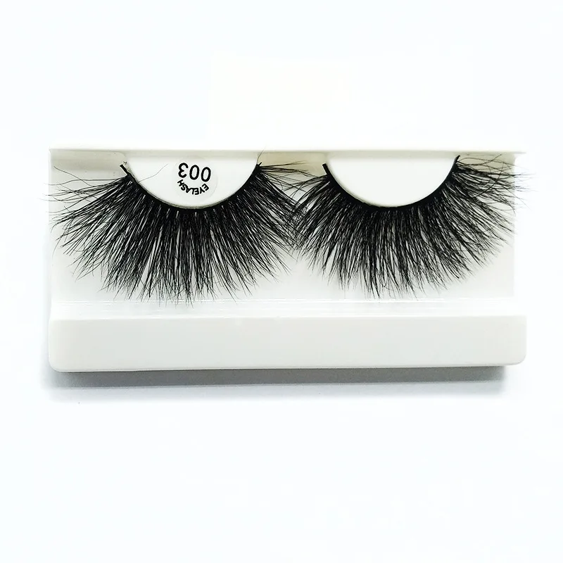 New Arrival 25mm Mink Eyelash Long Mink Fur Eyelash 25mm Fluffy 3D Mink Eyelashes