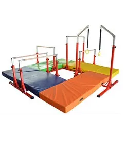 Vanell Child Gymnastics Bars Adjustable Height 2.8-4.5FT Athletic Expandable Kip Balance Bars Jungle Indoor Play Gym Junior Training Monkey Horizontal Bar for 3-9 Year Old Kid 140lbs 