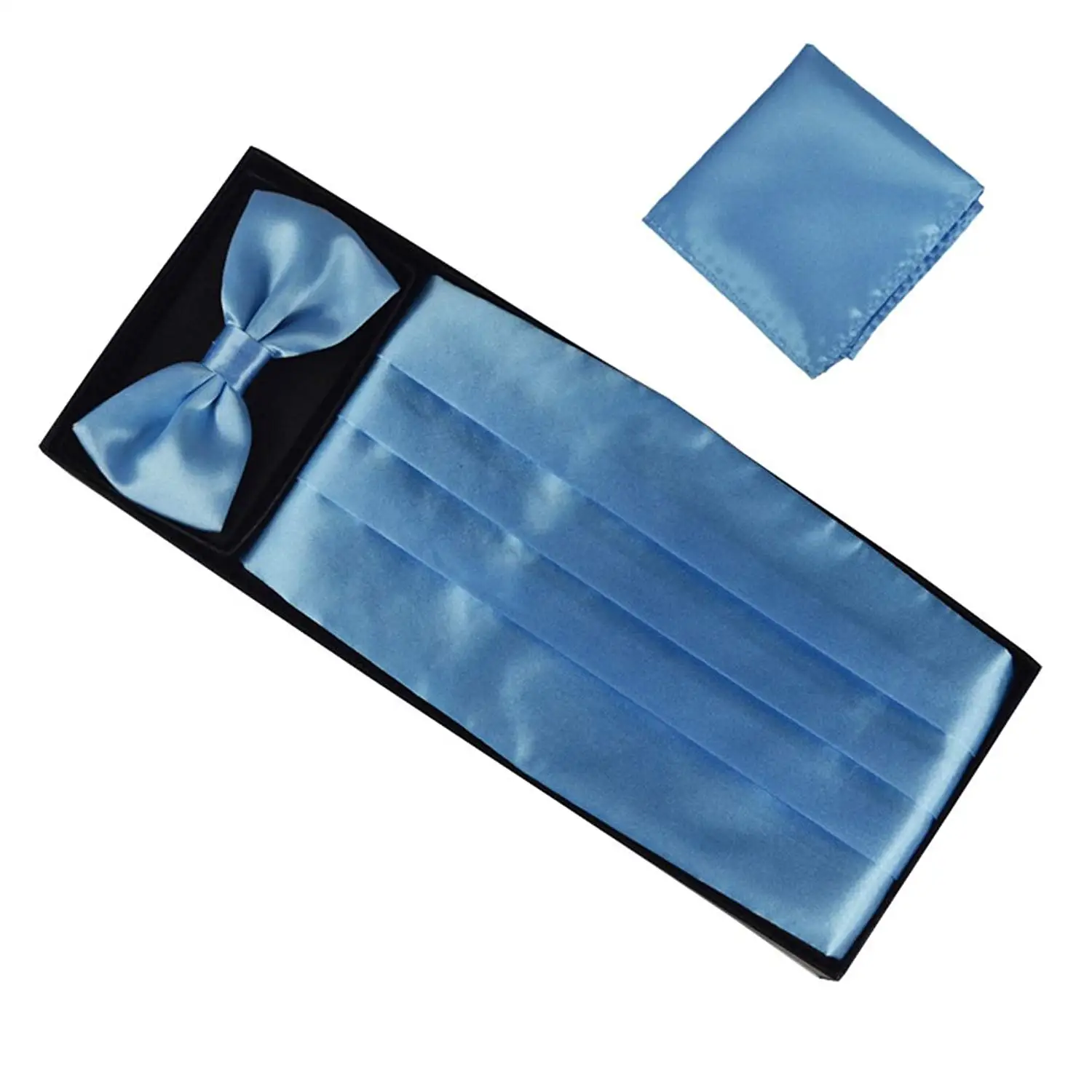 Pure Gray Solid Mans Silk Tie Neckties Hanky Handkerchief Set  CA#TL1002A8