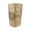 High evaluation transparent tea packaging biodegradable machine kraft paper bag with zipper China