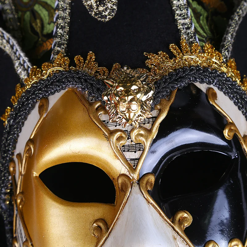 Mardi Gras Full Face Venetian Jester Mask Masquerade Mask - Buy ...