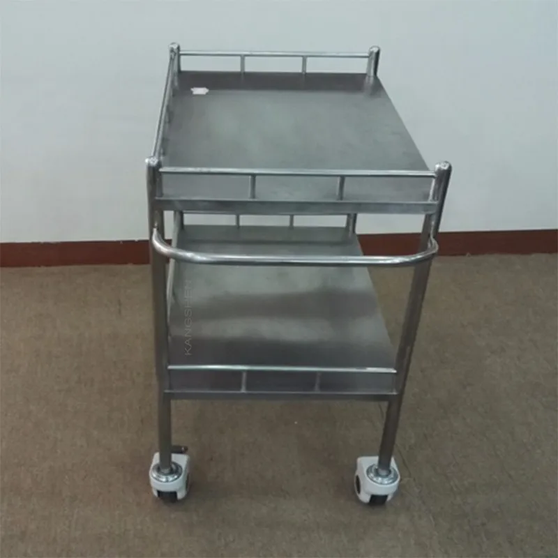 Hospital medical food trolley cart with wheels and handle made of Stainless Steel,ISO proved