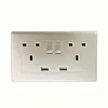 Lulink white color electrical universal wall sockets usb wall socket 86*86*35mm 146*86*35mm with charging function