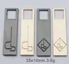 30mm debossed logo zipper pull,custom zipper puller