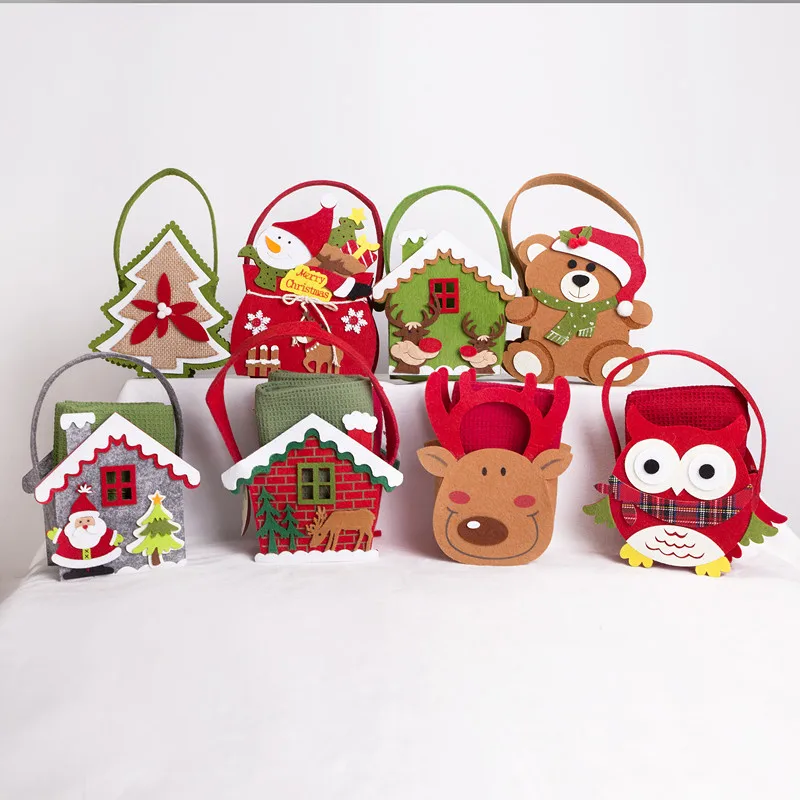 2017 Cute Christmas Felt Gift Basket For Kids Toy Buy Christmas Felt
