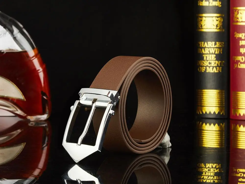 Top Quality Mens Patent Dark Brown Designer Leather Belts For Suits