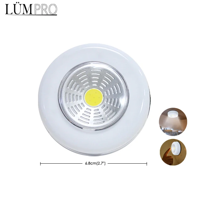 Best for Counter Lighting, Kitchen Lighting,Stick-anywhere Powered By 3*AAA Batteries 100 Lumens 1W COB Puck Light