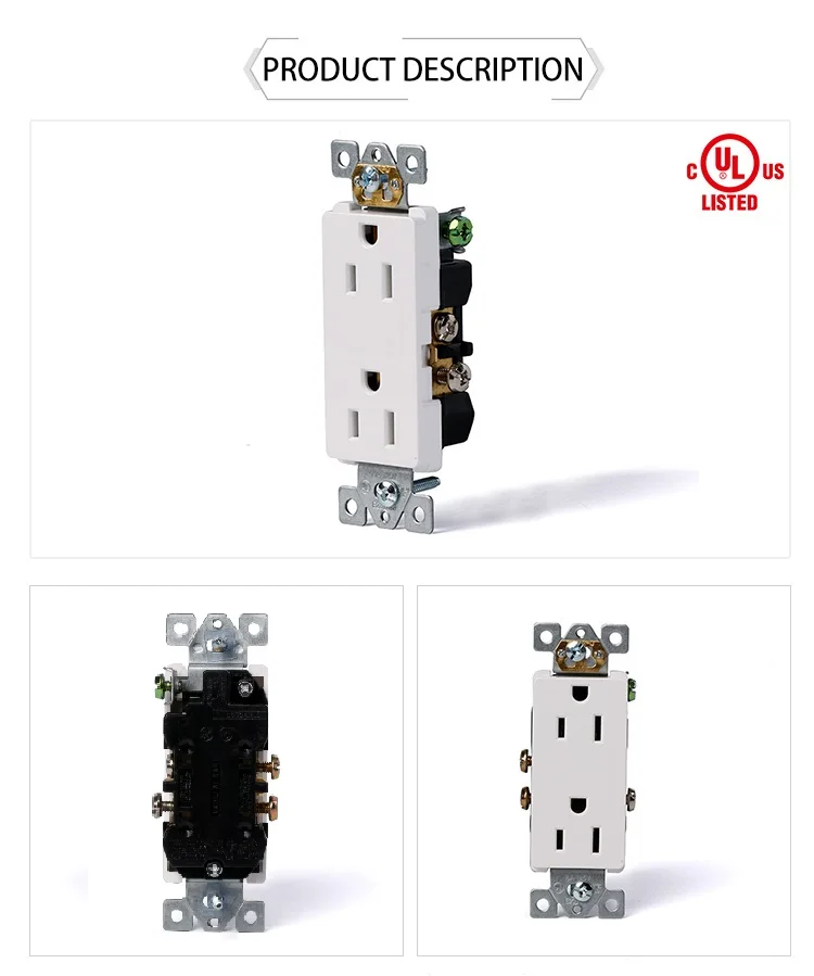 High Quality 15a Self Grounding Double Of Wall Receptacle Buy 15a