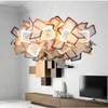 Pendant lamp vintage style for kitchen Purple droplightFlowers absorb dome light