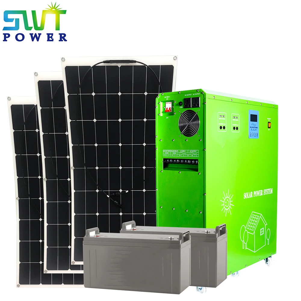 One Stop Solution 3kw 3000w Solar Power Generator System Solar Panel Portable Solar Panel Kit With Battery And Inverter