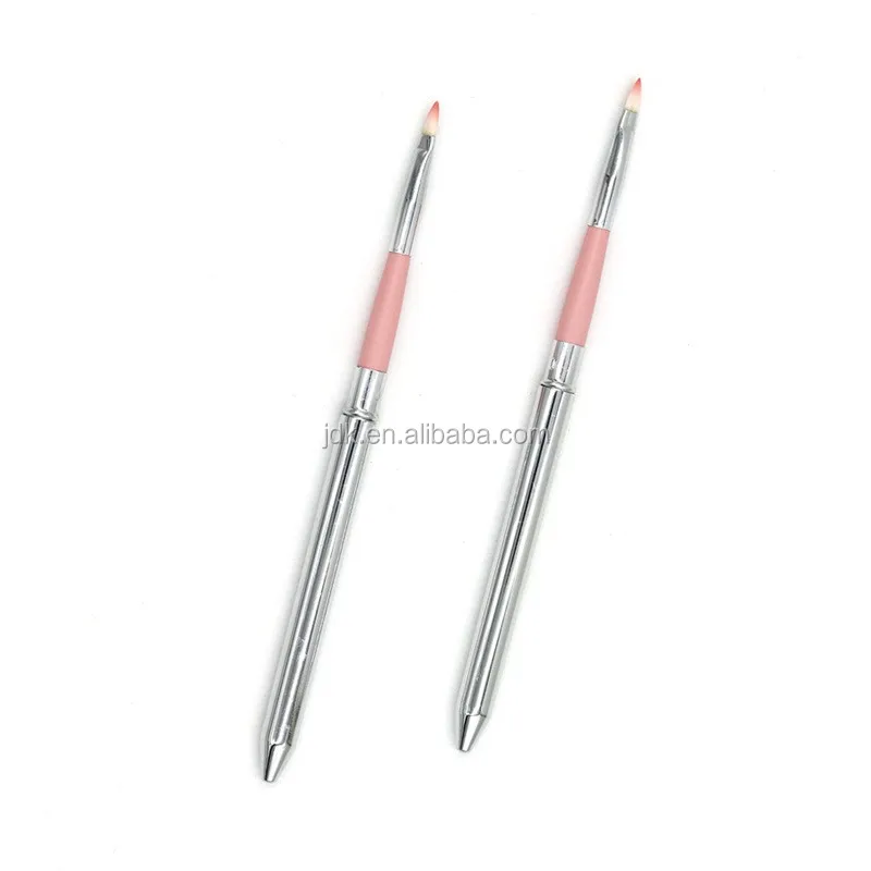 Lip Brush Synthetic Hair With Cap Portable Lipstick Retractable