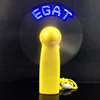 Promotional handheld led fan led flashing message mini fan