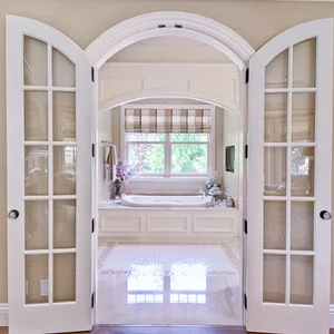 Good Quality Arched Top Interior Double French Doors