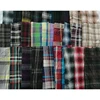 Woven Crushed Cotton Yarn Dyed Striped Checked Fabric