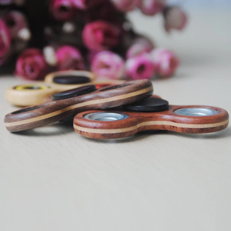 2017 New design wooden or Bamboo fidget / hand spinner/ Hand Fidget toys