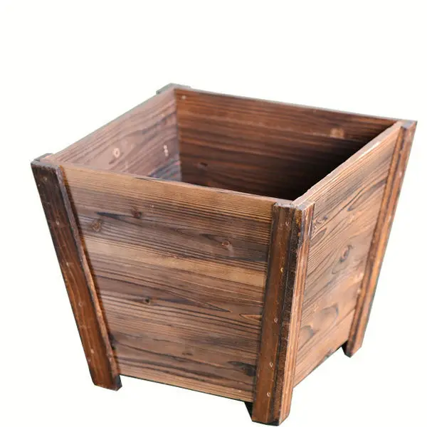 Outdoor Rectangular Wood Flower Pot / Wood Planter / Wood 