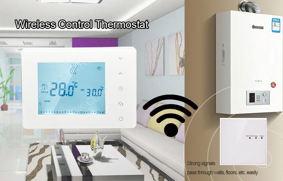 Hvac Remote Control Room Heating Boiler Electronic Heating Thermostat