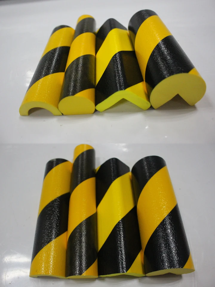Equipments Protecting Pu Material Yellow And Black Foam Corner Guards