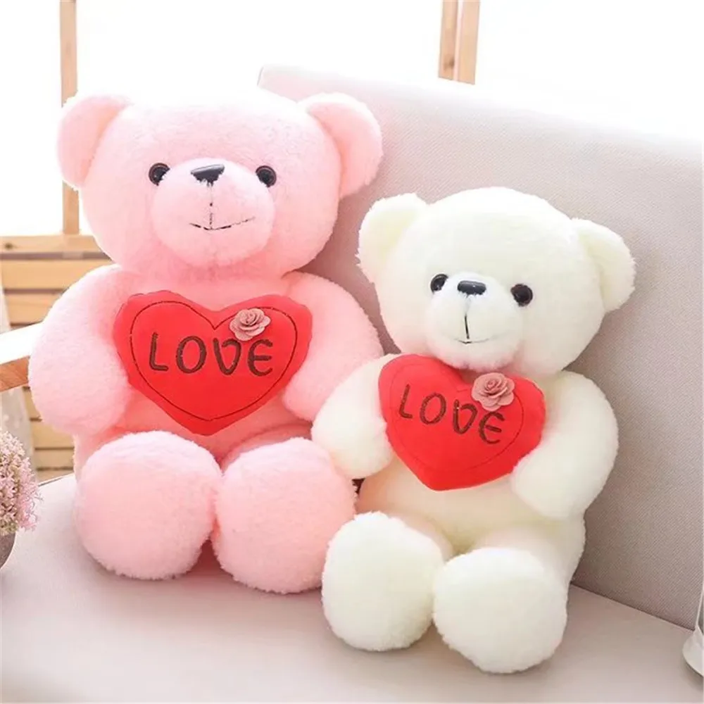 Fancytrader Big 60cm Teddy Bears Doll Lovely Soft Stuffed Love Bears for Girls Toys One Piece Christmas New Year Valentine's Day Gifts8