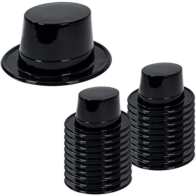 black party top hats