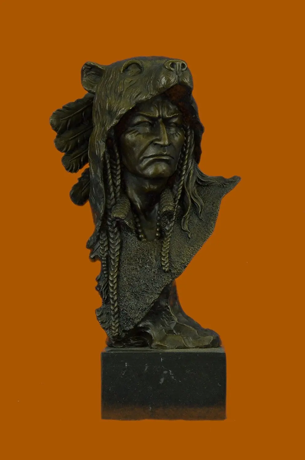 Buy Handmade European Bronze Sculpture Signed Barye Native American Chief In Bear Headdress Yrd 913 Uk Bronze Sculpture Statues Figurine Nude Office Home Decor Collectibles Sale Deal Gifts In Cheap Price On Alibaba Com