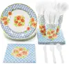 Flower Theme Wholesale Cheap Wedding Party Stuff Tableware Party Supplies