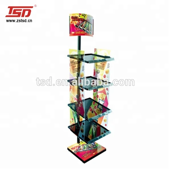 Floor Standing 4 Tiers Metal Chocolate Candy Bar Display Rack Buy