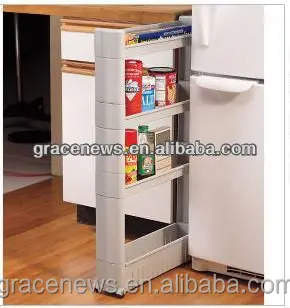 Durable Home Storage Slim Rolling Cart Kitchen Organizer Rack Rolling Cart Kitchen Organizer Rack