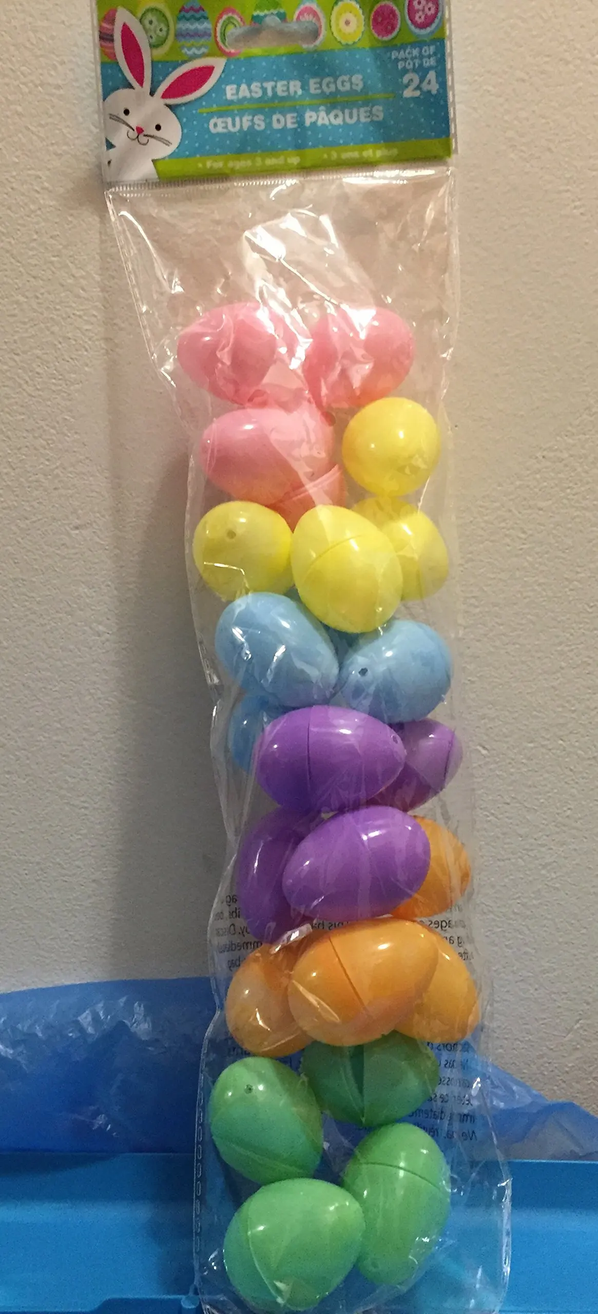 24 Plastic Mini Eggs to Easter Day (2" Aprox)pastel Colors