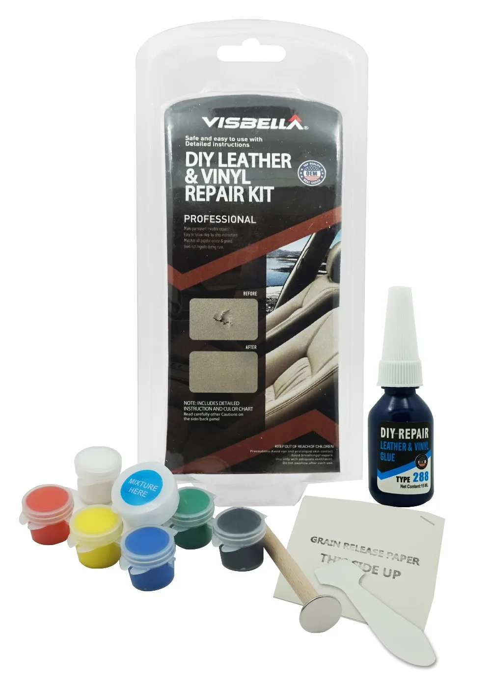 Visbella DIY leather vinyl repair kit leather repair adhesive