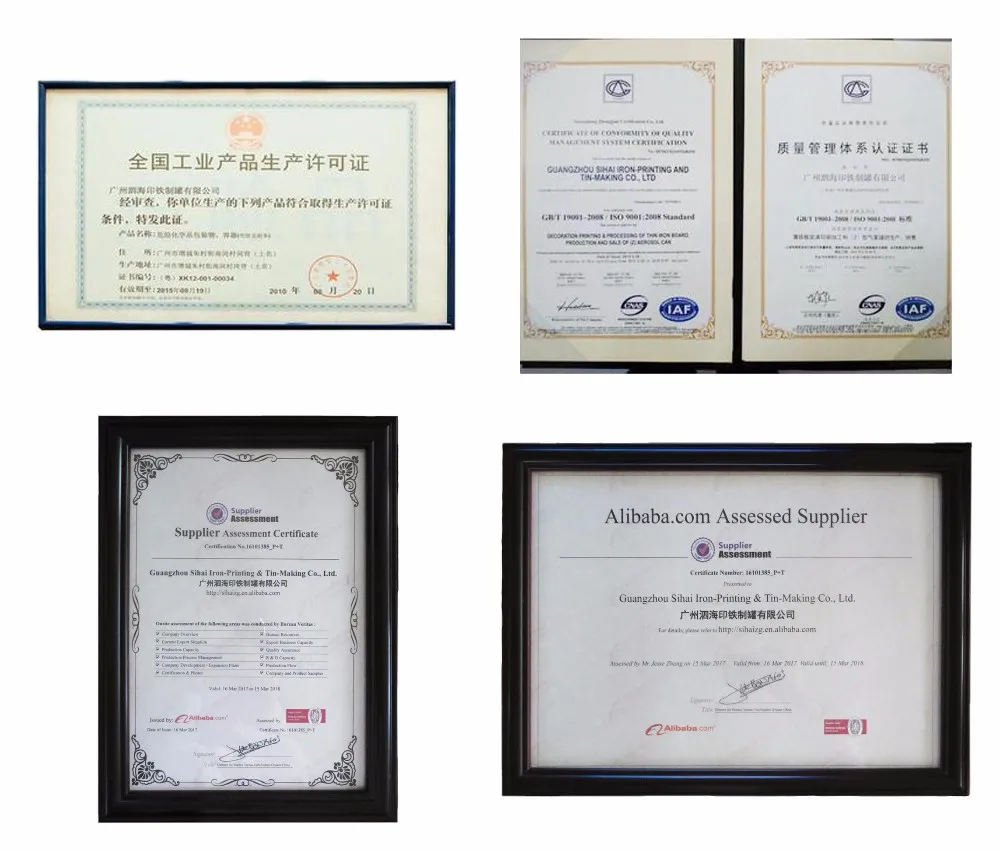 certification of aerosol can