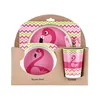 Eco-friendly Customized Kids Bamboo Fiber Tableware Bamboo Kids Dinner Set
