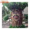 Customized face plastic artificial fiberglass tree trunk decoration
