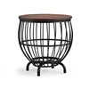 Minimalist Modern Coffee Table Furniture Pear Shaped Black Metal Round Tea Table Living Room Bar Table