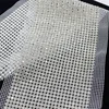 Wholesale 24rows fabric rhinestone mesh crystal rhinestone mesh trim for garment decoration