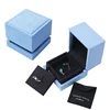 JBW700R Luxury Black Suede Ring Earring Double Sides Pad Jewelry Box and Pouch