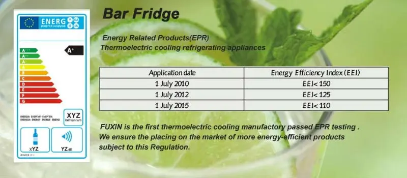 Thermoelectric Mini Single Door Fridge 50 Litre, Silent Hotel Mini Bar Fridge