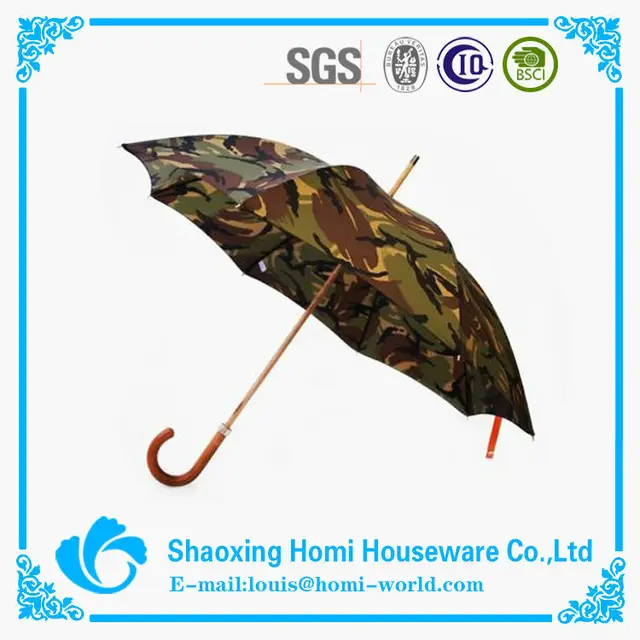 Auto Open Straight Promotional Army Print Umbrella