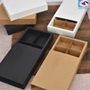 Recycled craft paper drawer slide box with insert for cookie packaging