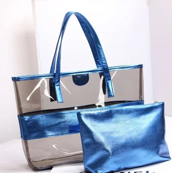 China Handbag Factory New Styles Metallic Transparent Pvc Beach China Handbag Factory New Styles Metallic Transparent Pvc Beach Handbags Shoulder Bags Whole For Summer