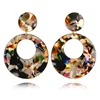 2019 Fashion Acrylic Jewelry Geometric Resin Bohemian Acetate Pendant Tortoise Shell Earrings