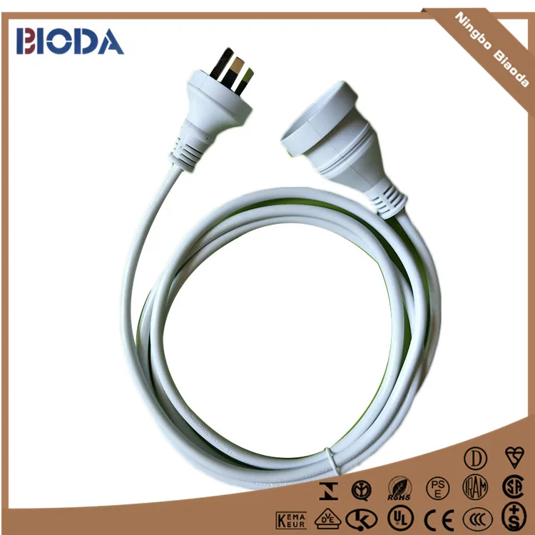 10a 250v Australian Type 3 Pins Saa Approval Piggyback Extension Power