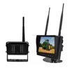 2ch Split View and 4CH Quad View 7" Digital Wireless Truck Tractor Rear View Camera System with Battery Pack and Install Magnet