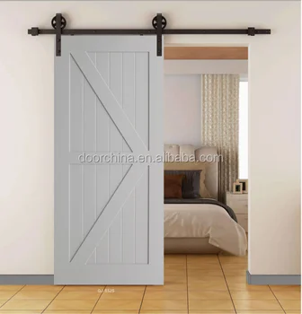 Rustic Style Arrow Sliding Barn Door Painting Door Slab With Barn