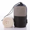 Draw string Mesh back pack Personalized microfibre cotton white grey gym towel with logo